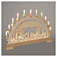 Arco de Natal 9 peças Paul 8 cm madeira de bordo natural Val Gardena LED 40x65x5 cm s5