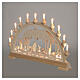 Arco de Natal 9 peças Paul 8 cm madeira de bordo natural Val Gardena LED 40x65x5 cm s6