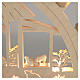 Arco de Natal 9 peças Paul 8 cm madeira de bordo natural Val Gardena LED 40x65x5 cm s9