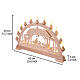 LED Christmas arch Paul in natural Val Gardena maple wood with 9 Nativity figures, 8 cm 40x65x5 cm s3