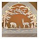 Arco navideño madera natural Val Gardena LED corzos 50x40 cm s2