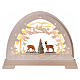 Arc de Noël coloré chevreuils et arbre 50x40 cm LED bois Val Gardena s1
