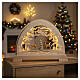 Arc de Noël coloré chevreuils et arbre 50x40 cm LED bois Val Gardena s2