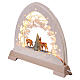 Arc de Noël coloré chevreuils et arbre 50x40 cm LED bois Val Gardena s3
