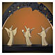 Christmas arch LED stars and angels Aram natural wood Valgardena 40 cm s2