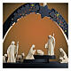 Arco de Navidad belén Aram 10 piezas madera natural Val Gardena 40 cm LED s2