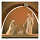 Natural wooden Christmas arch, Val Gardena, Holy Family of 5 in s2