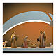 Arc de Noël blanc bois coloré Val Gardena 8 figurines crèche Aram LED s2