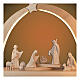 Christmas arch with 9 figurines, Aram Nativity Scene, Val Gardena natural wood s2