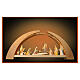 Christmas arch of painted wood, Val Gardena, Aram Nativity Scene of 12 pieces, LED lights s1