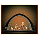 Painted Christmas arch with LED lights, Aram Nativity Scene, Val Gardena wood s1