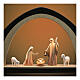 Arco natalizio colorato LED legno Val Gardena Natività Aram s2