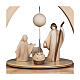 Christmas pyramid in two-tone patinated wood Val Gardena Aram Holy Family with sheep s2