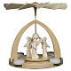 Christmas pyramid with 3 angels, Aram collection, Val Gardena natural wood s1