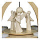 Christmas pyramid with 3 angels, Aram collection, Val Gardena natural wood s2