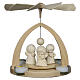 Christmas pyramid with angels, Luna collection, Val Gardena natural wood s1