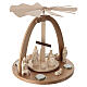 Pirámide de Navidad belén 14 piezas madera natural Val Gardena 30x30 cm s5