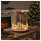 Pirâmide de Natal presépio 14 peças madeira natural Val Gardena 30x30 cm s2