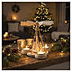 Pirámide de Navidad 3 ángeles amor madera natural Val Gardena 20x15 cm s2