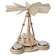 Pirámide de Navidad 3 ángeles amor madera natural Val Gardena 20x15 cm s4