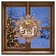 Natività fiocco di neve LED legno da appendere 20 cm s2