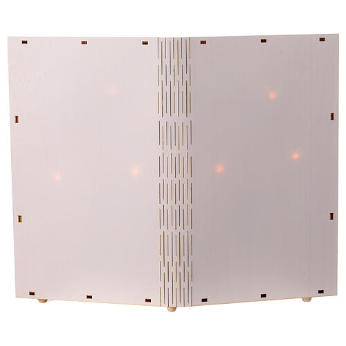 Ksiażka ze sceną Bożego Narodzenia z drewna i melodią, LED, 25x30x15 cm 5