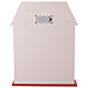 Calendario Avvento casa Babbi Natale rosso bianco LED 35x30x5 cm s6