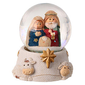 Christmas snow globe with Nativity, different colours, 2.5x2x2 in