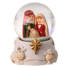 Christmas snow globe with Nativity, different colours, 2.5x2x2 in