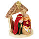 Stylized resin nativity Holy Family tree hut 9 cm s5