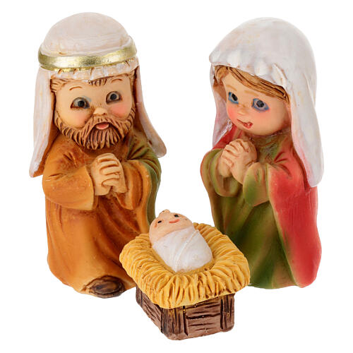 Nativity Scene set, baby features, 10 resin pieces of 5 cm 2