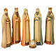 Set Nativité Rois Mages stylisés couleurs pastel 24 cm s1