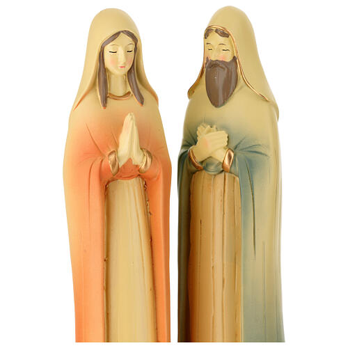 Stylised Nativity, pastel colours, painted resin, 30 cm 3