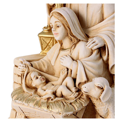 Natividad con ovejita 10 cm resina 2