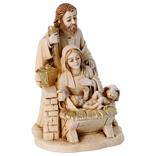 Nativité avec mouton 10 cm résine 4