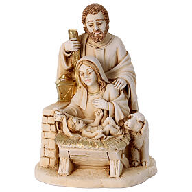 Nativity Holy Family with sheep 10 cm resin