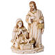 Heilige Familie aus Resin, in Gold- und Elfenbeintönen – Höhe 10 cm s1