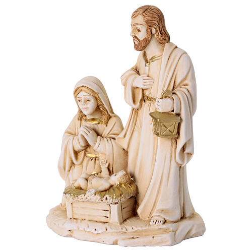 Nativity, ivory and golden resin, 4 in 3