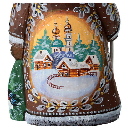 Weihnachtsmann aus Holz mit Darstellung der Heiligen Familie, handgeschnitzt, Russland, 21 cm 5