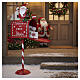 Red and white Santa Claus letterbox on candy cane, 26x8x6 in s6