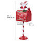 Cassetta della posta Babbo Natale su stelo bianca e rossa 65x25x15 cm s3