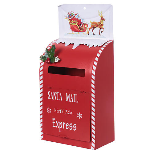 Cassetta postale da tavolo Babbo Natale 20x10x40 cm 1