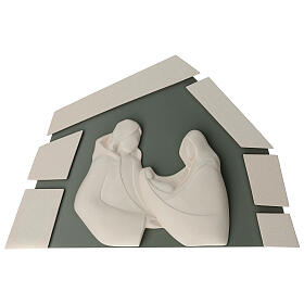 Cuadrito Sagrada Familia Armonía cabaña salvia arcilla refractaria Cerámica Centro Ave 70x45 cm