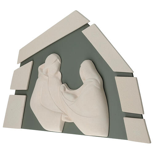 Capoletto Santa Famiglia Armonia capanna salvia argilla refrattaria Ceramica Centro Ave 70x45 cm 3