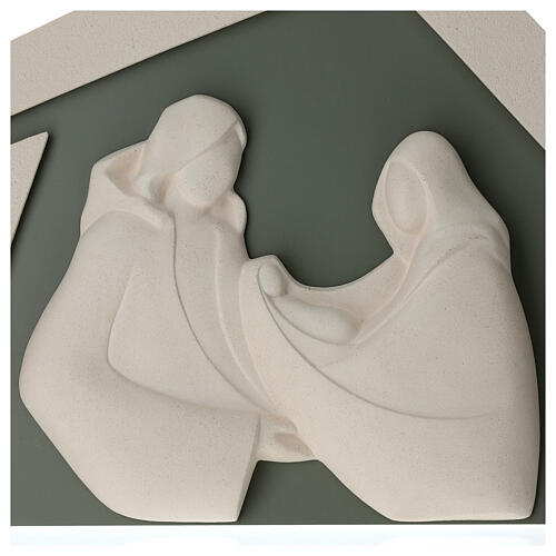 Bed Headpiece Holy Family Harmonious Small Altar Sage Refractory Clay Centro Ave, 70x45 cm 2