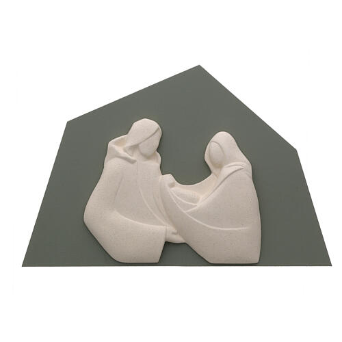 Holy Family "Armonia", sage background, fireclay by Centro Ave, 12x8 in 1