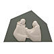 Sacra Famiglia Armonia sfondo salvia argilla refrattaria Ceramica Centro Ave 30x20 cm s1