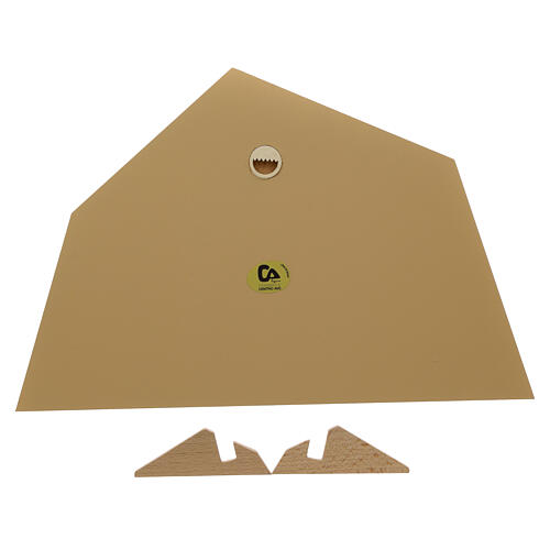 Sacra Famiglia Armonia sfondo nocciola argilla refrattaria Ceramica Centro Ave 30x20 cm 3