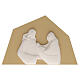 Sacra Famiglia Armonia sfondo nocciola argilla refrattaria Ceramica Centro Ave 30x20 cm s1