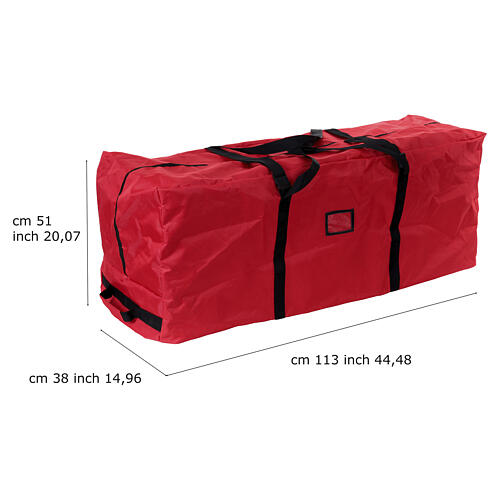 Borsa porta albero di Natale 115x40x50 cm per alberi 150-225 cm 3